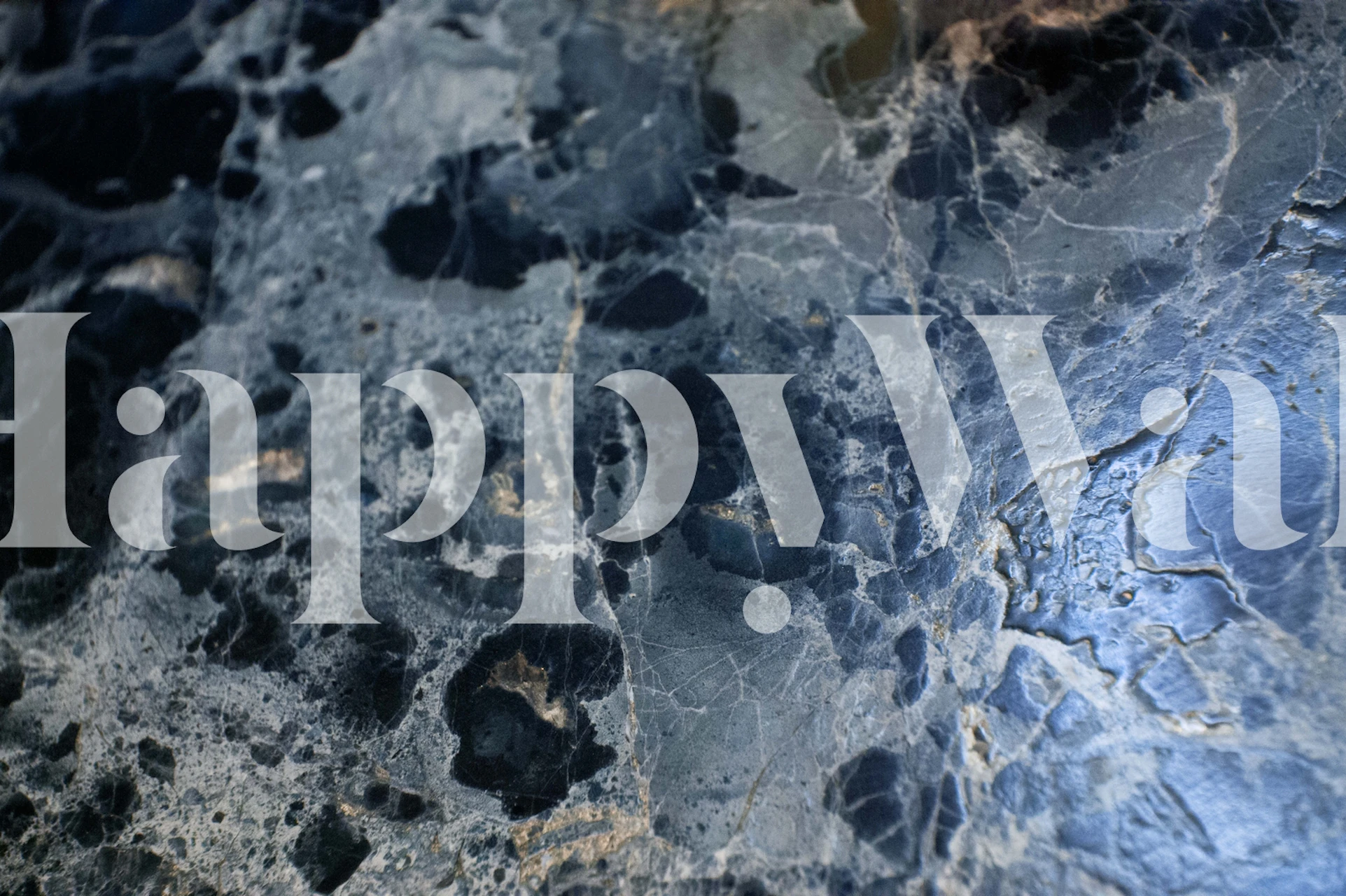 Marineblå marmortextur vægmaleri til hjemmeindretning