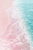 Blush Pink Turquoise Ocean 1a tapete