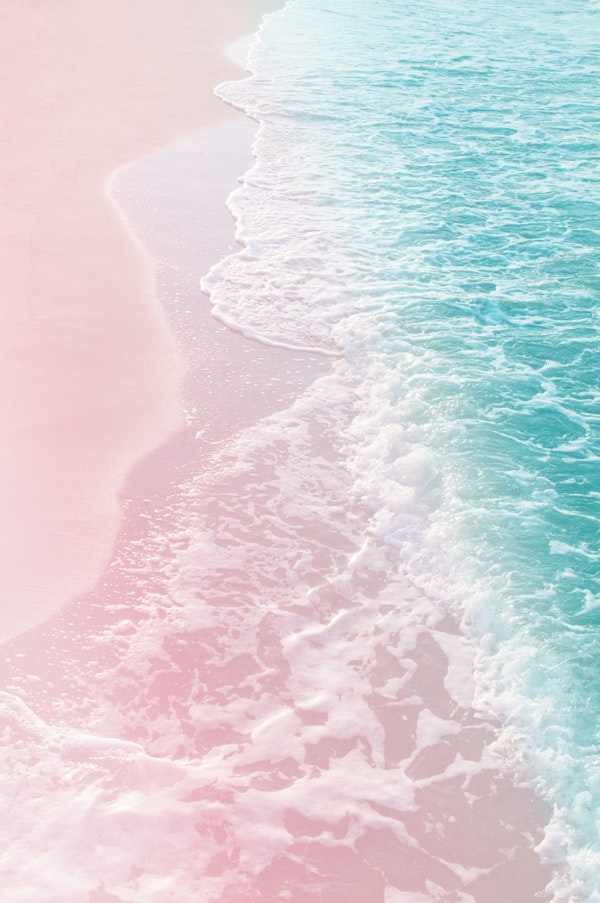 Blush Pink Turquoise Ocean 1a