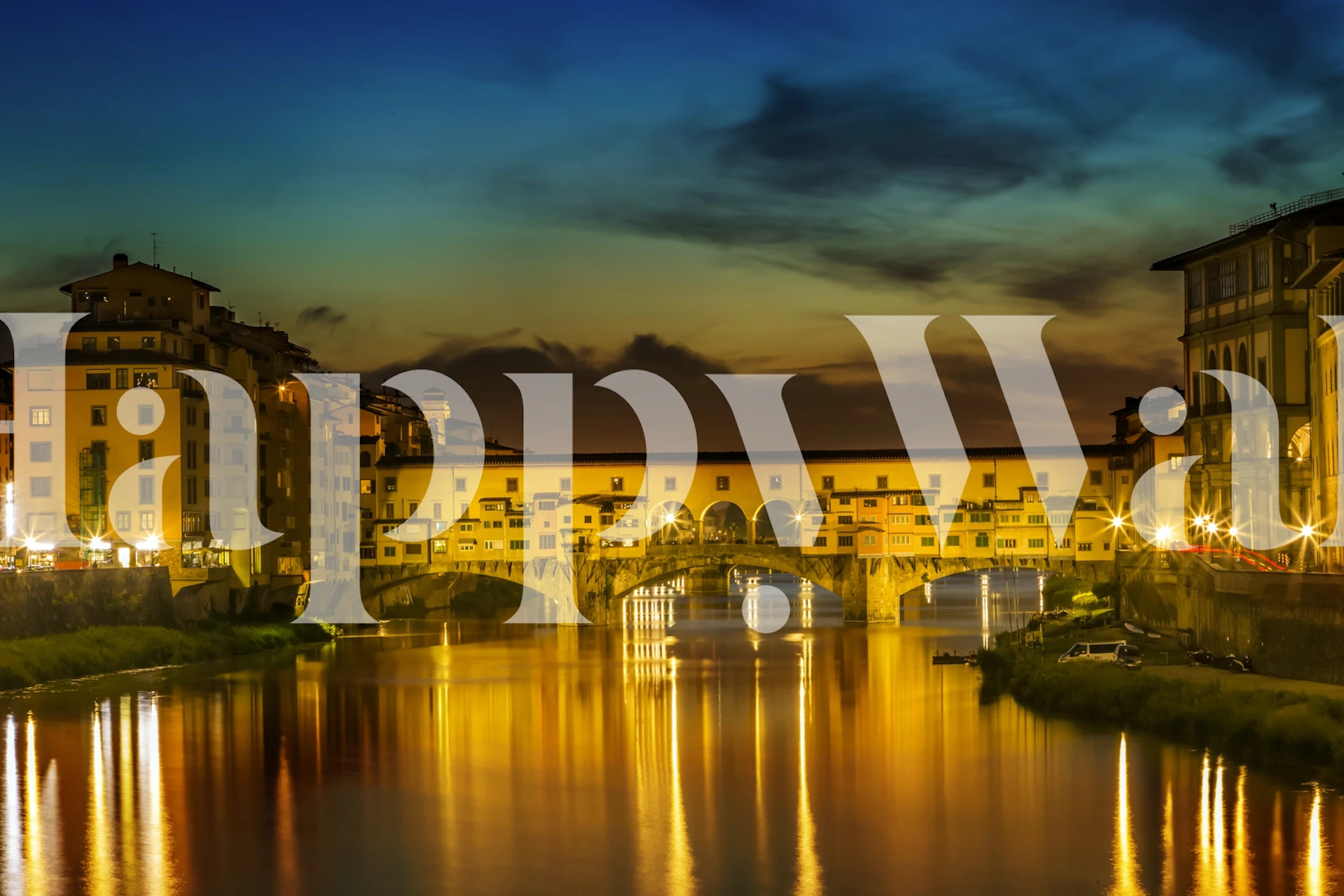 Ponte Vecchio wallpaper in a room