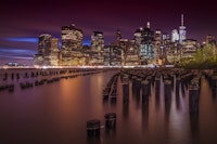 Manhattan Skyline at Sunset carta da parati