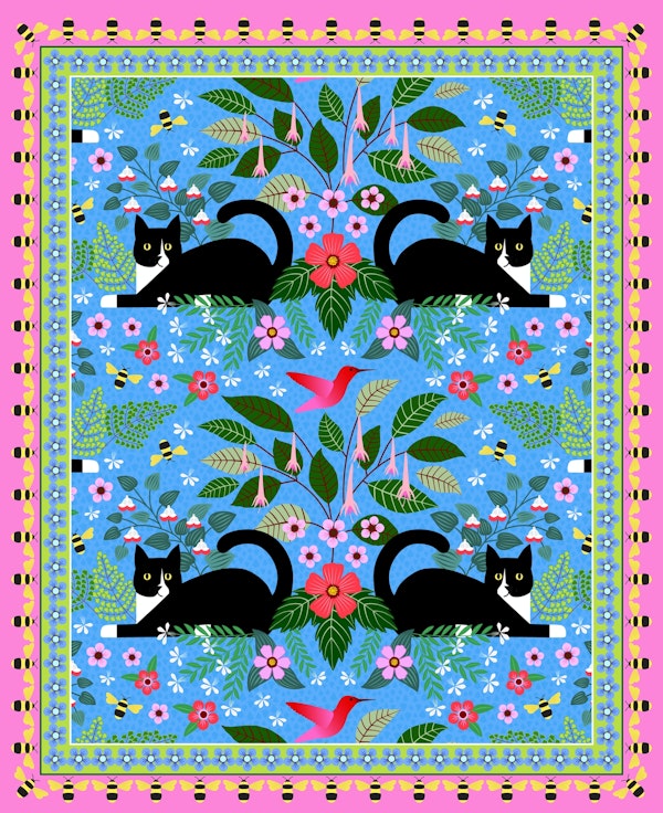 Cats Relaxing in the Garden