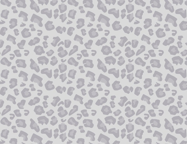 Modern Leopard Print Pale Gray