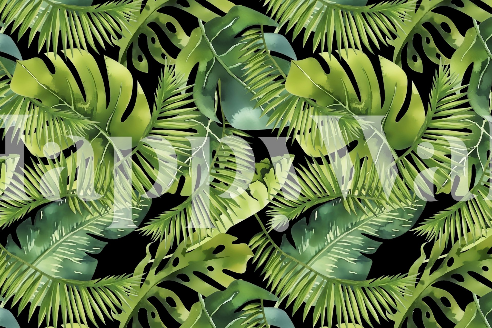 Green Tropical Jungle 2 tapetdesign