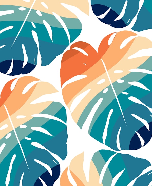 Tropical Monstera Retro Vibe 2