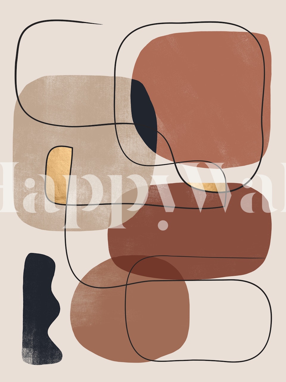 SHE Sand 5 papel de parede em um quarto moderno