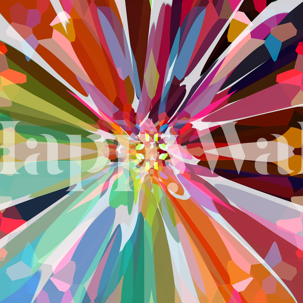 Colorful abstract floral design wallpaper with bright hues