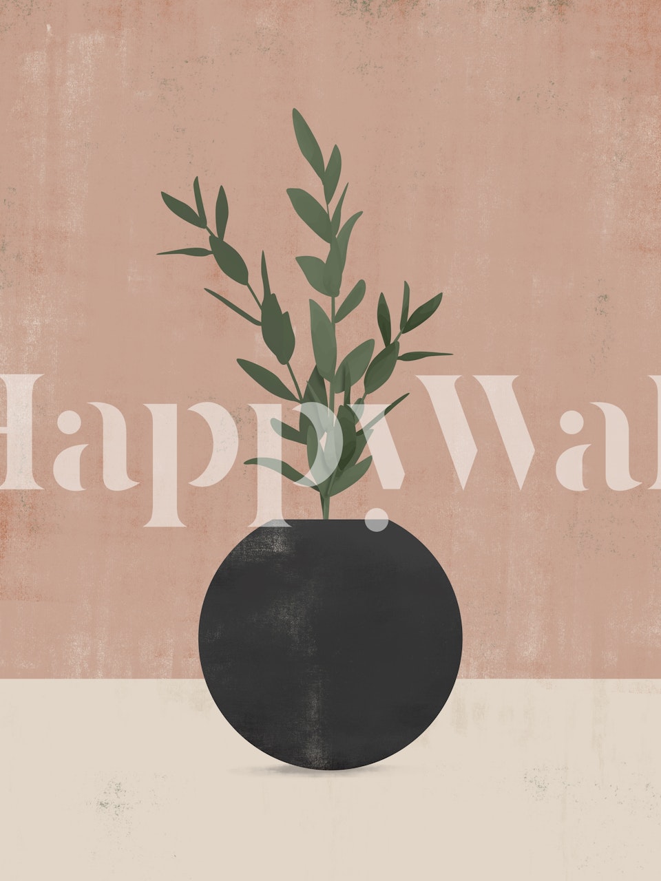 SHE Pink 2 wallpaper in a room with a plant