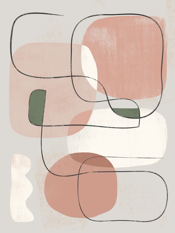 Organic Shapes in Rose