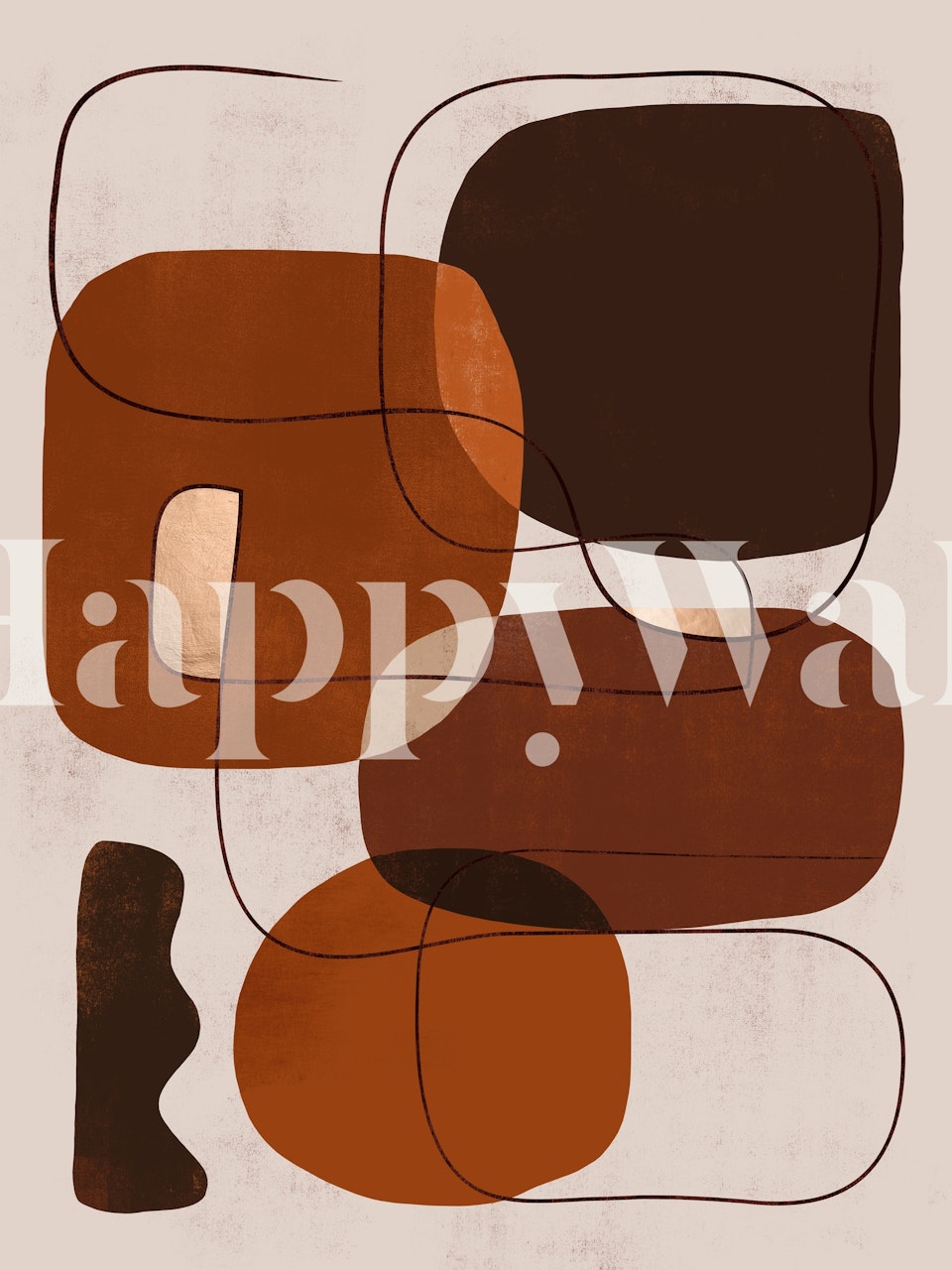 SHE Terracotta 7 wallpaper design in a room