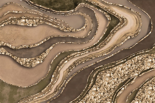 Crystal Marble Gemstone Brown