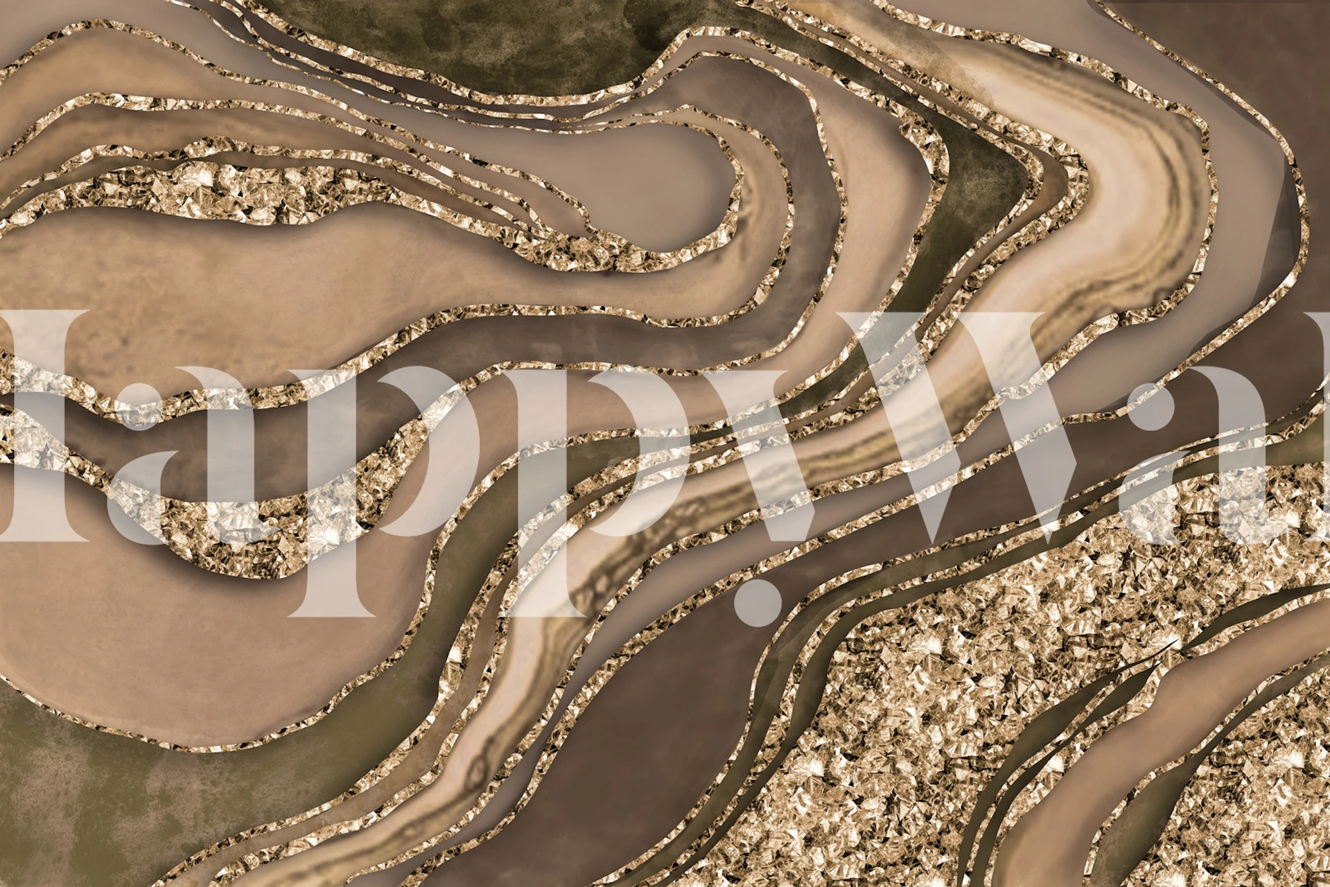 Crystal Marble Gemstone Brown en una habitación