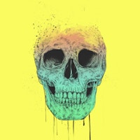 Pop art skull wallpaper