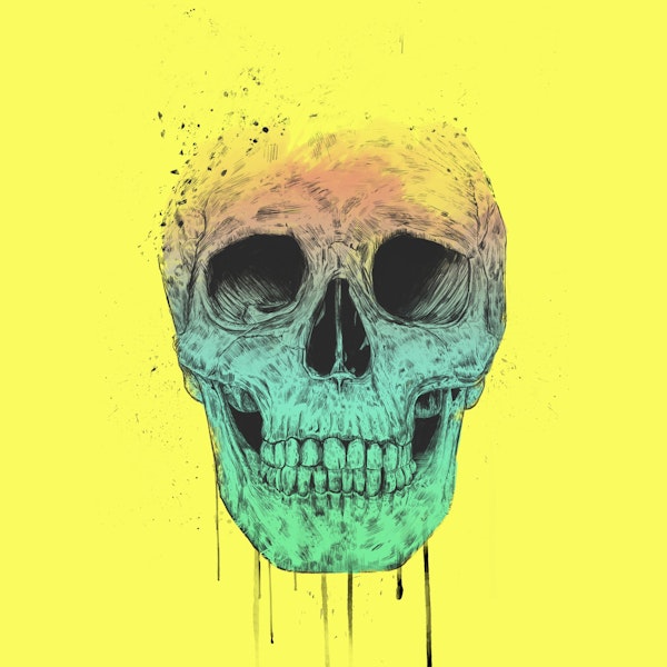 Pop art skull