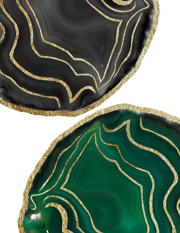 Yin Yang Emerald Black Agate 1