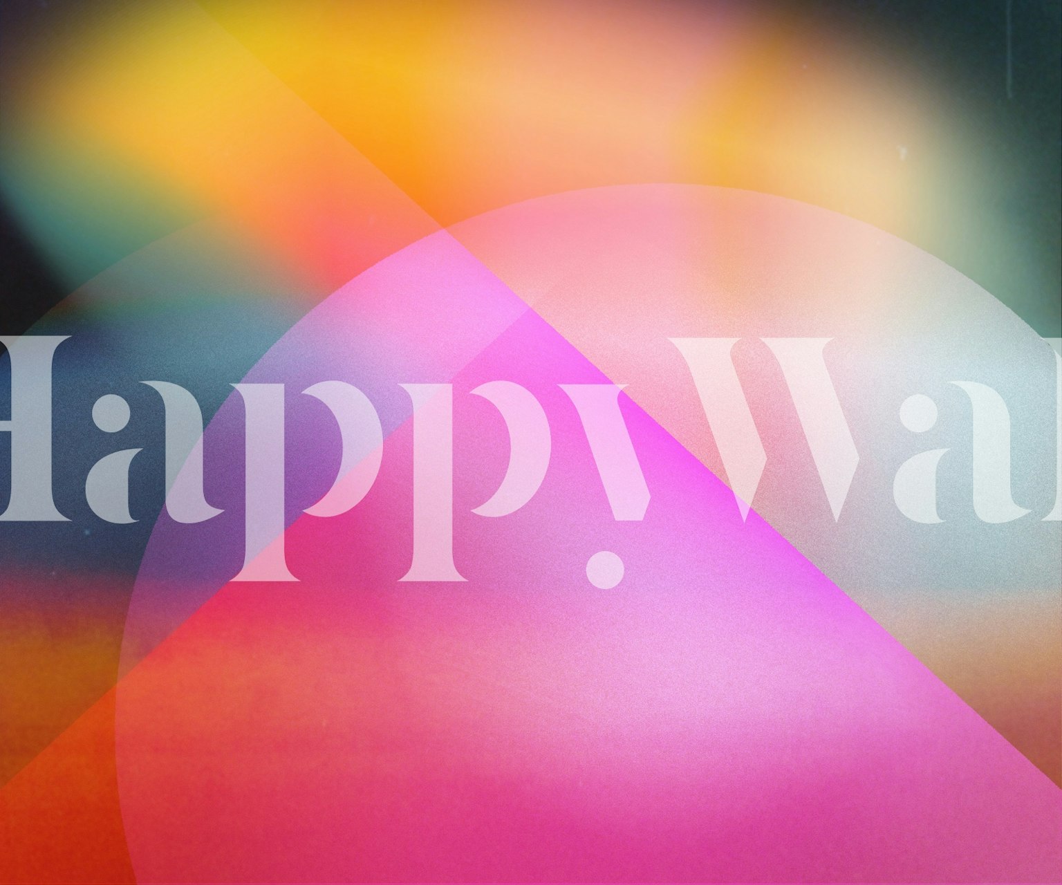 Abstract geometric love-themed wall mural featuring vibrant colors.