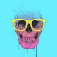 Pop art skull  II wallpaper