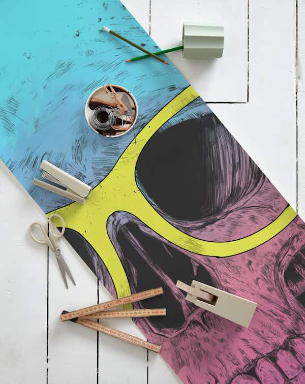 Pop art skull II wallpaper roll