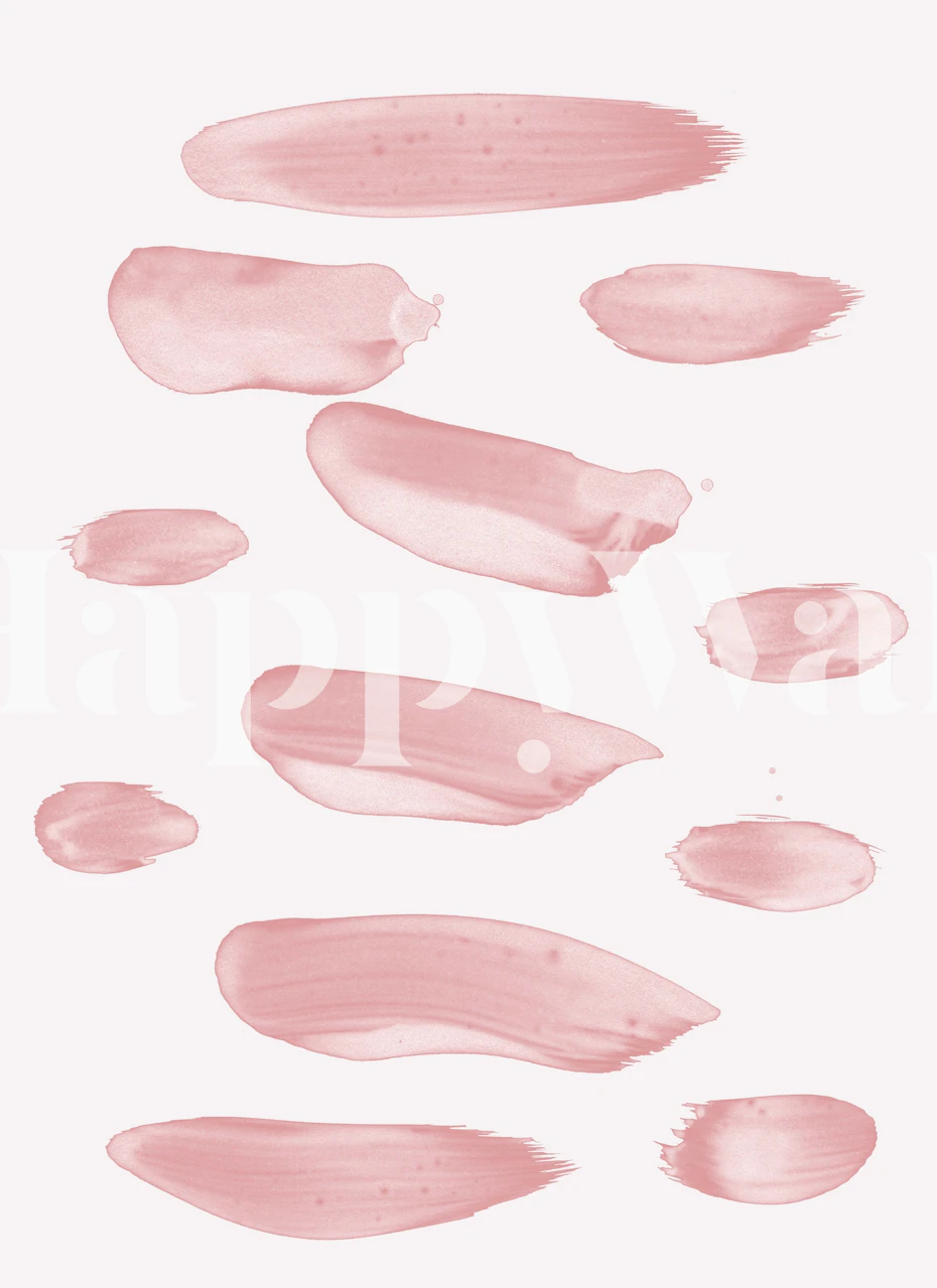 Abstract pink brush strokes on a white background wallpaper