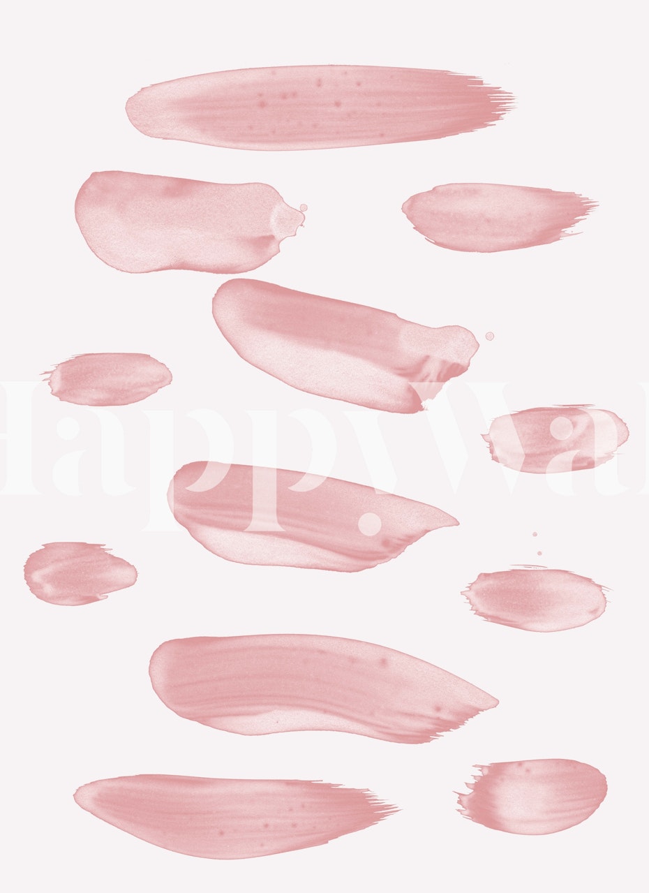 Abstract pink brush strokes on a white background wallpaper