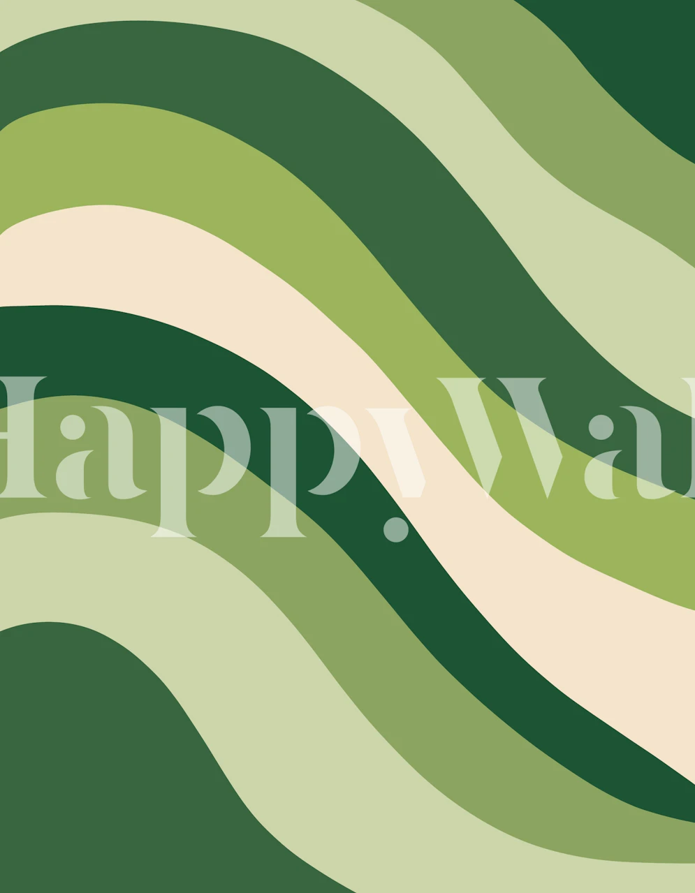 Retro Summer Wave 6 tapet vist i et rum