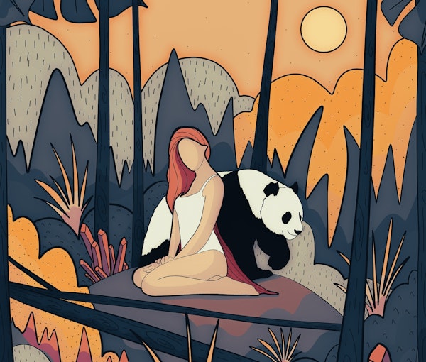 The panda and the girl