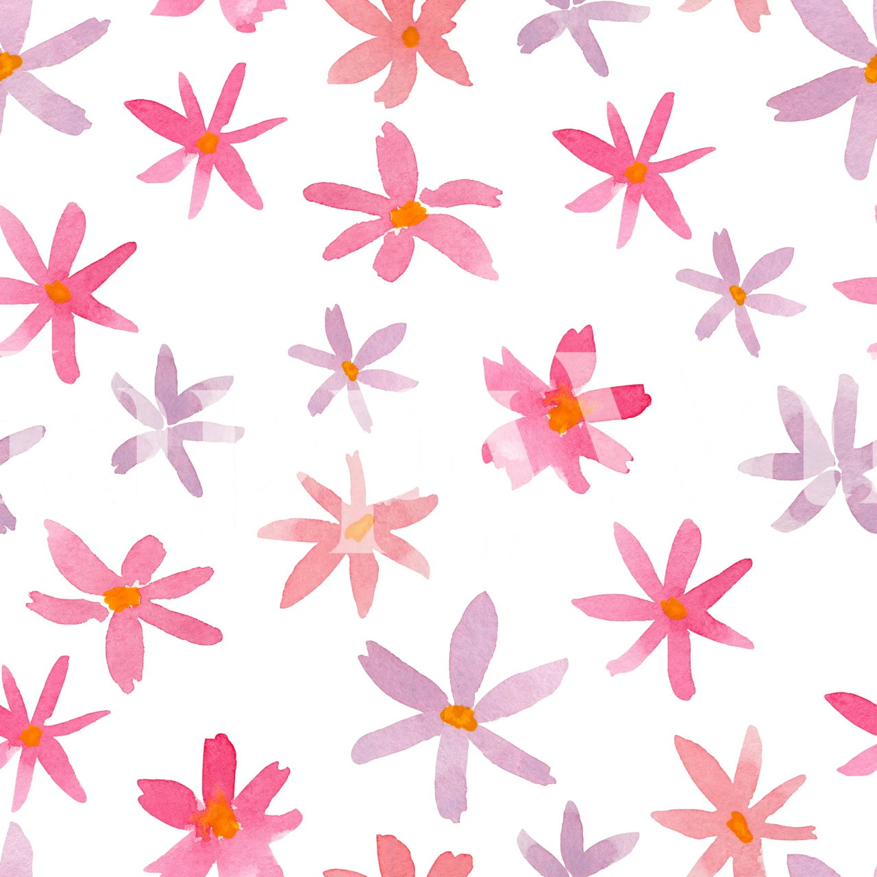 Cosmos Fields floral wallpaper in a room