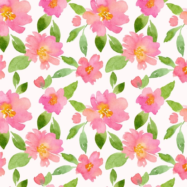 Blush Pink Watercolor Florals