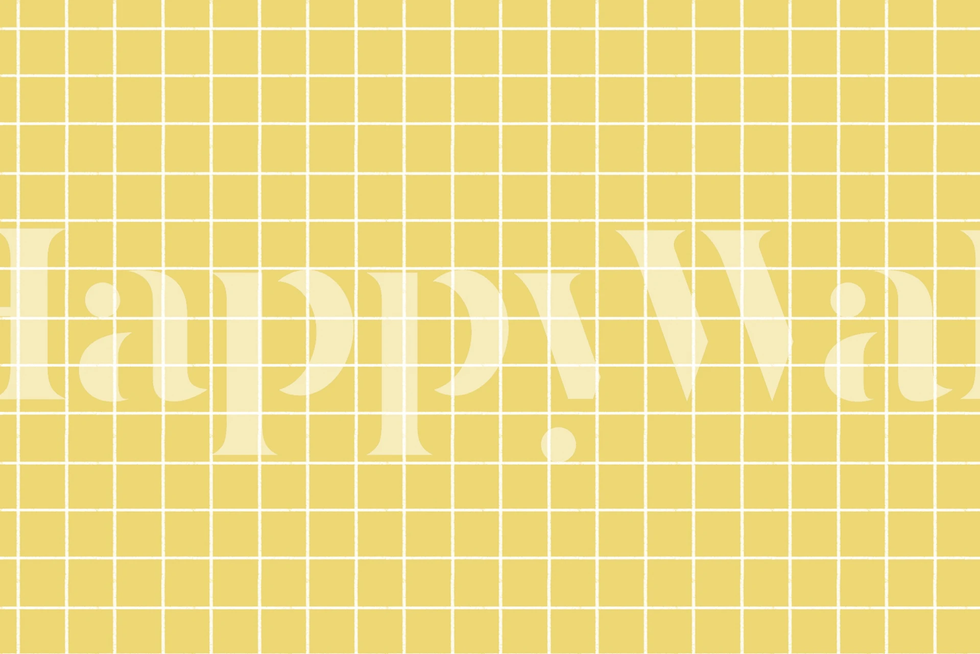 Yellow grid pattern with white lines geometric wallpaper