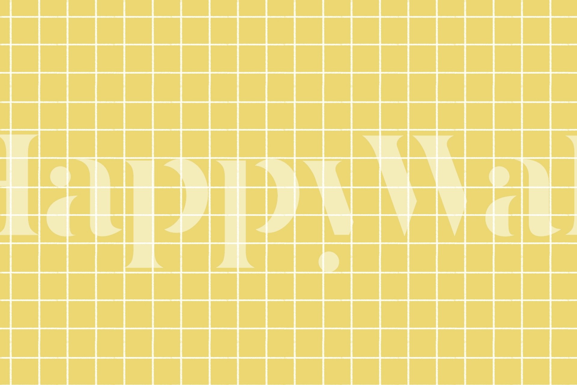 Yellow grid pattern with white lines geometric wallpaper