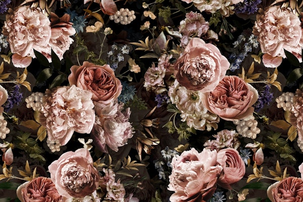 Baroque Mysterious Peonies Garden