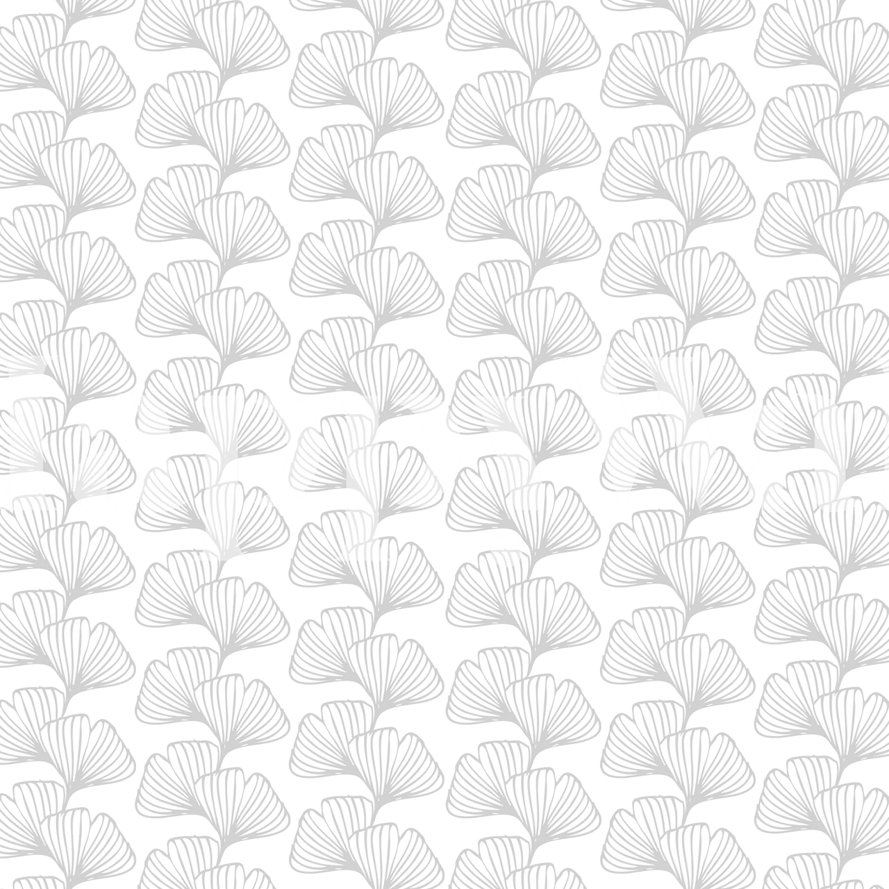 Ginkgo leaf pattern wall mural in subdued hues for interior decor