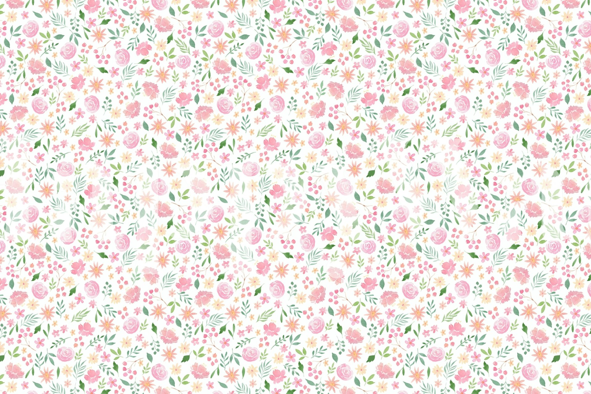 Carta da parati Soft Pink Roses Pattern in una stanza