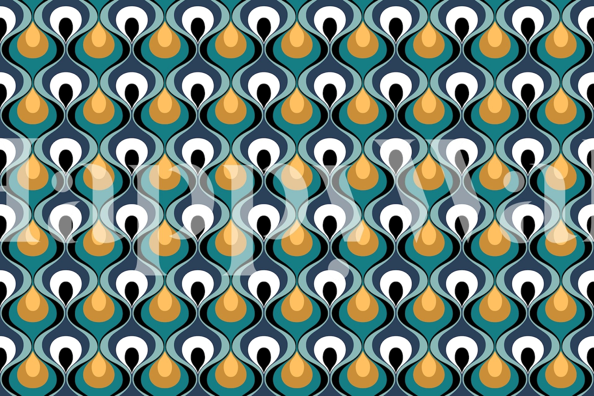 Retro Mood 12 wallpaper design in a room