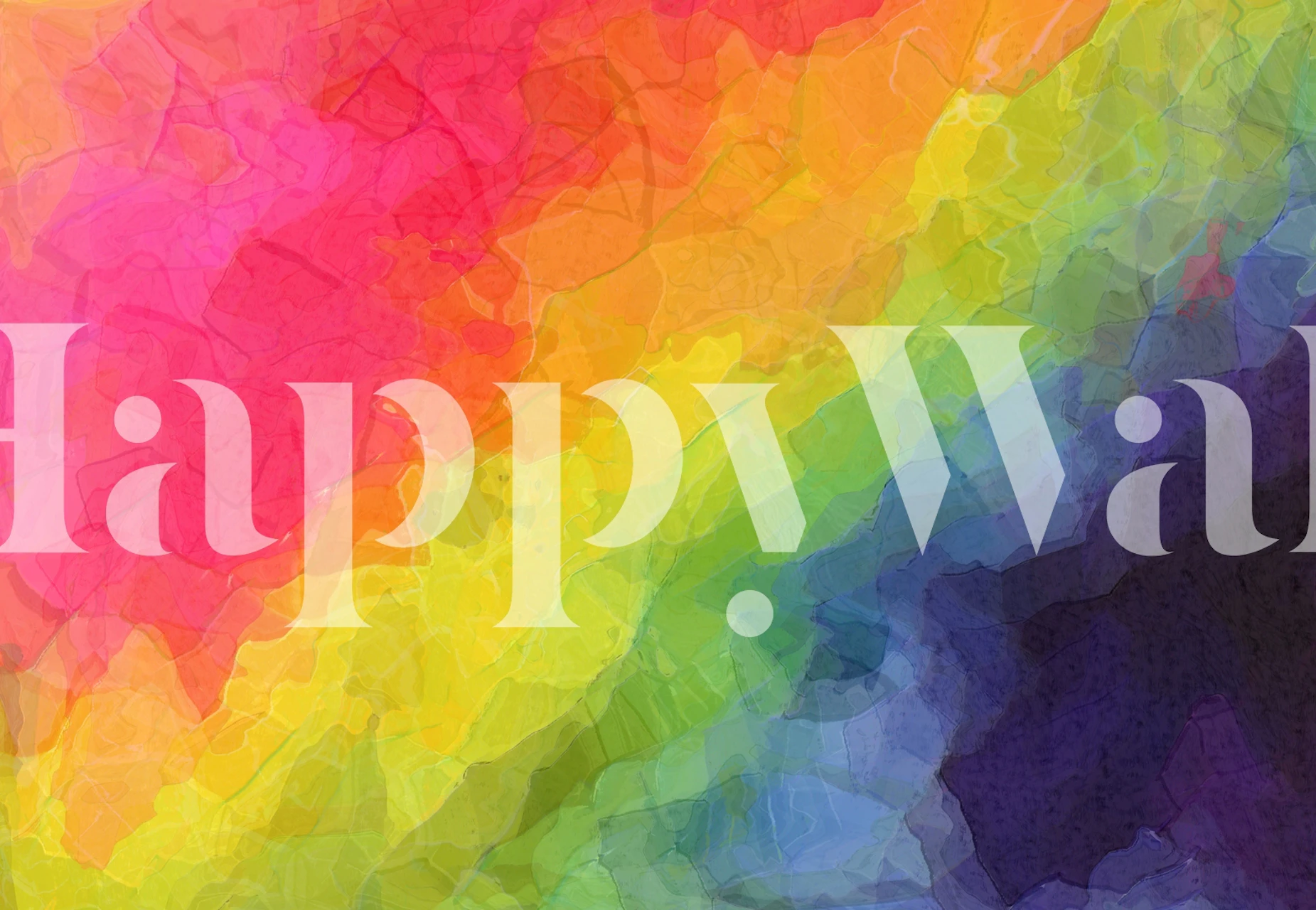 Colorful abstract brushstroke rainbow wallpaper