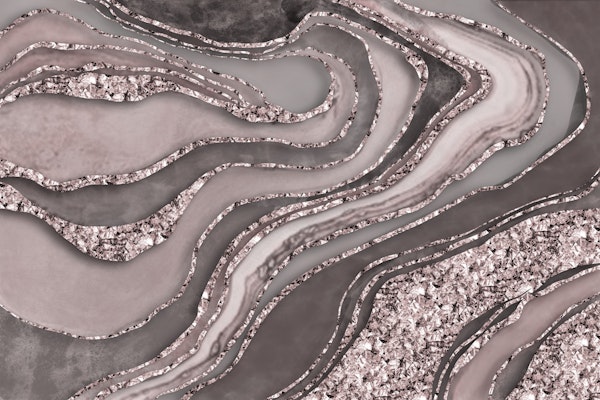 Rosegold Crystal Marble