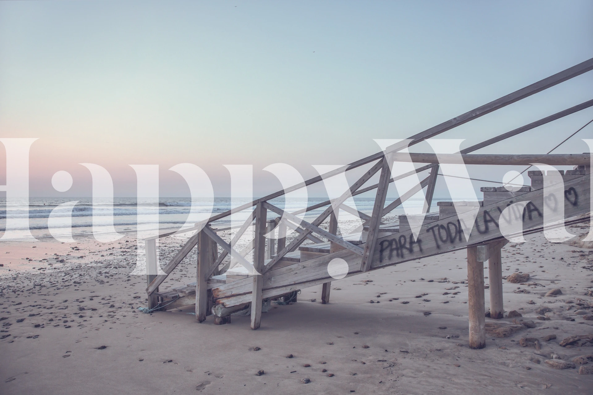 Beach Love Message wallpaper in a room