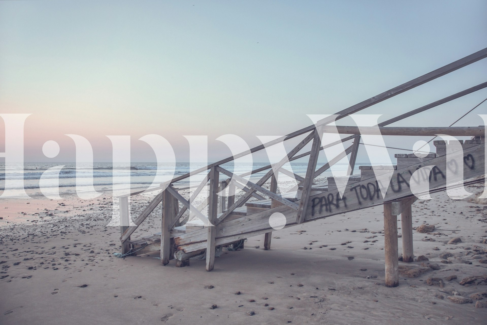 Beach Love Message tapeta v pokoji