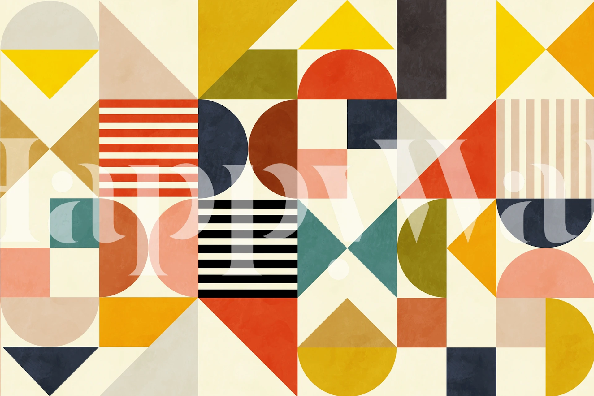 Vibrantni geometrijski Bauhaus dizajn