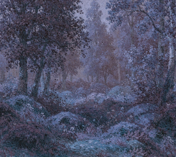 Forest Trees Night Blue