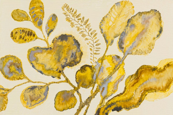 Minimal Retro Flowers Mustard