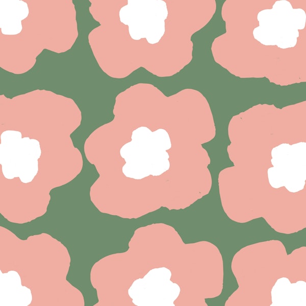 Minimal Retro Flowers Muted