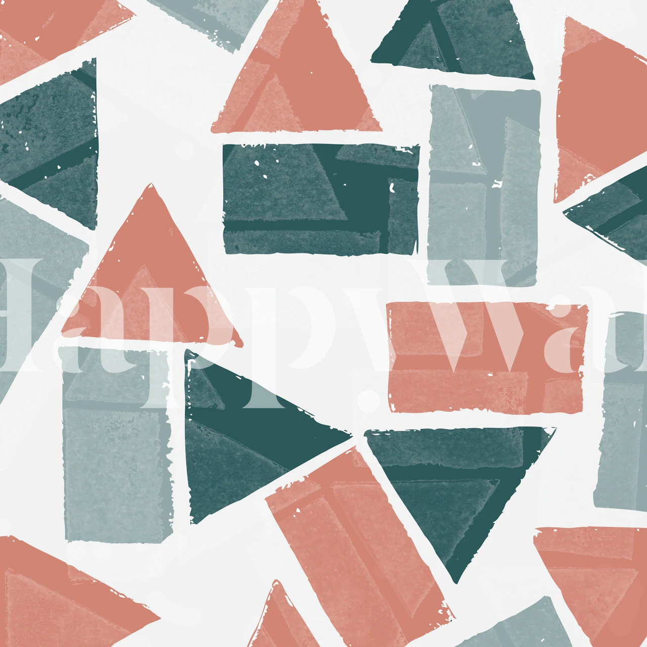 Triangle und Rectangle Tapetenmuster in einem Raum