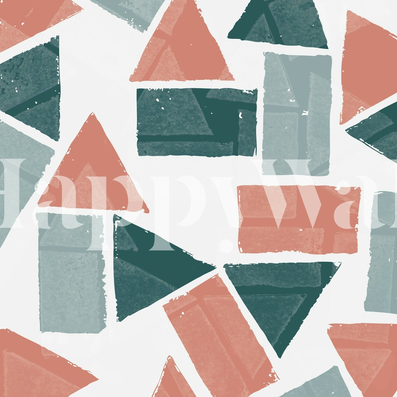 Triangle and Rectangle wallpaper pattern in a room