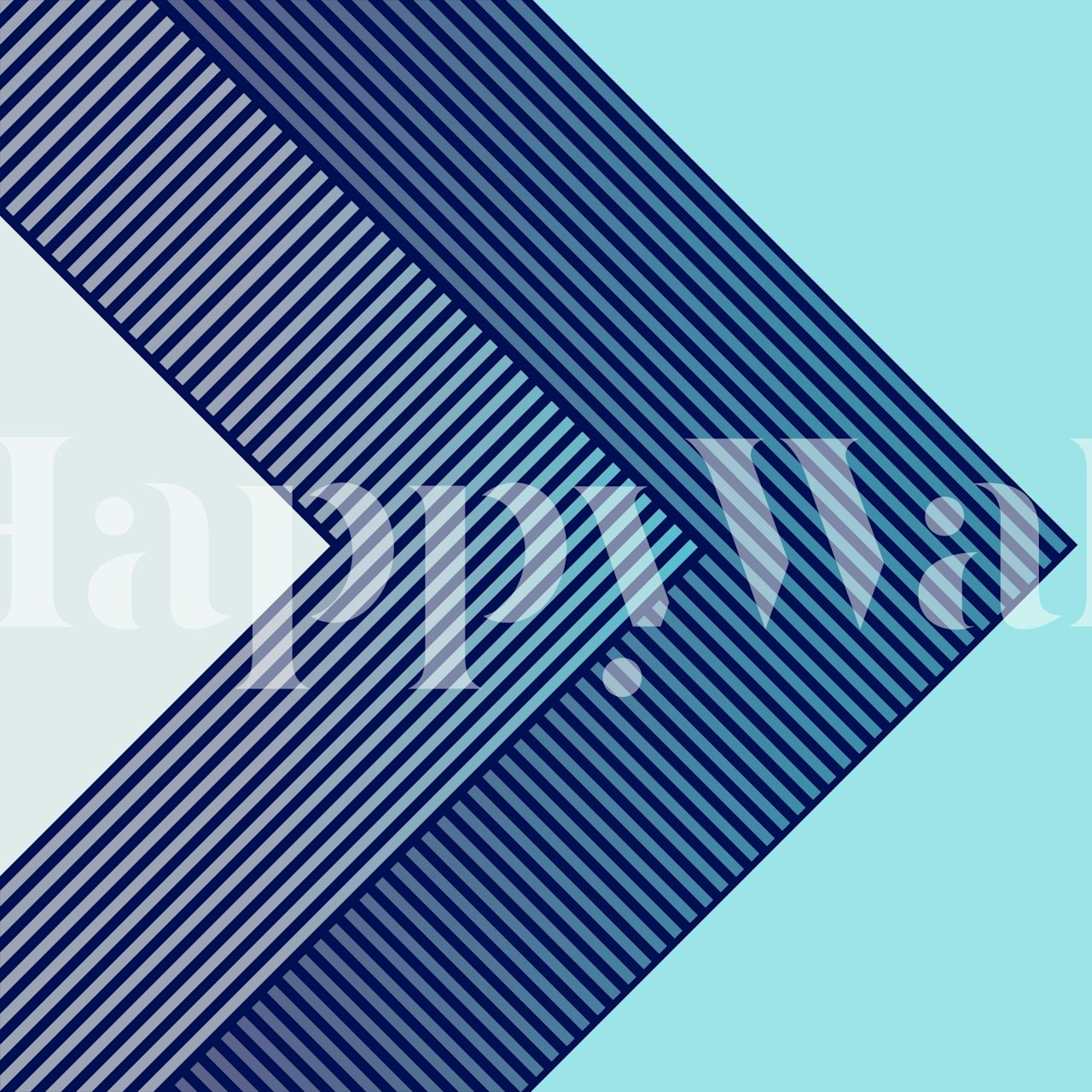 Ταπετσαρία Mid Century Pastel Aqua σε ένα δωμάτιο