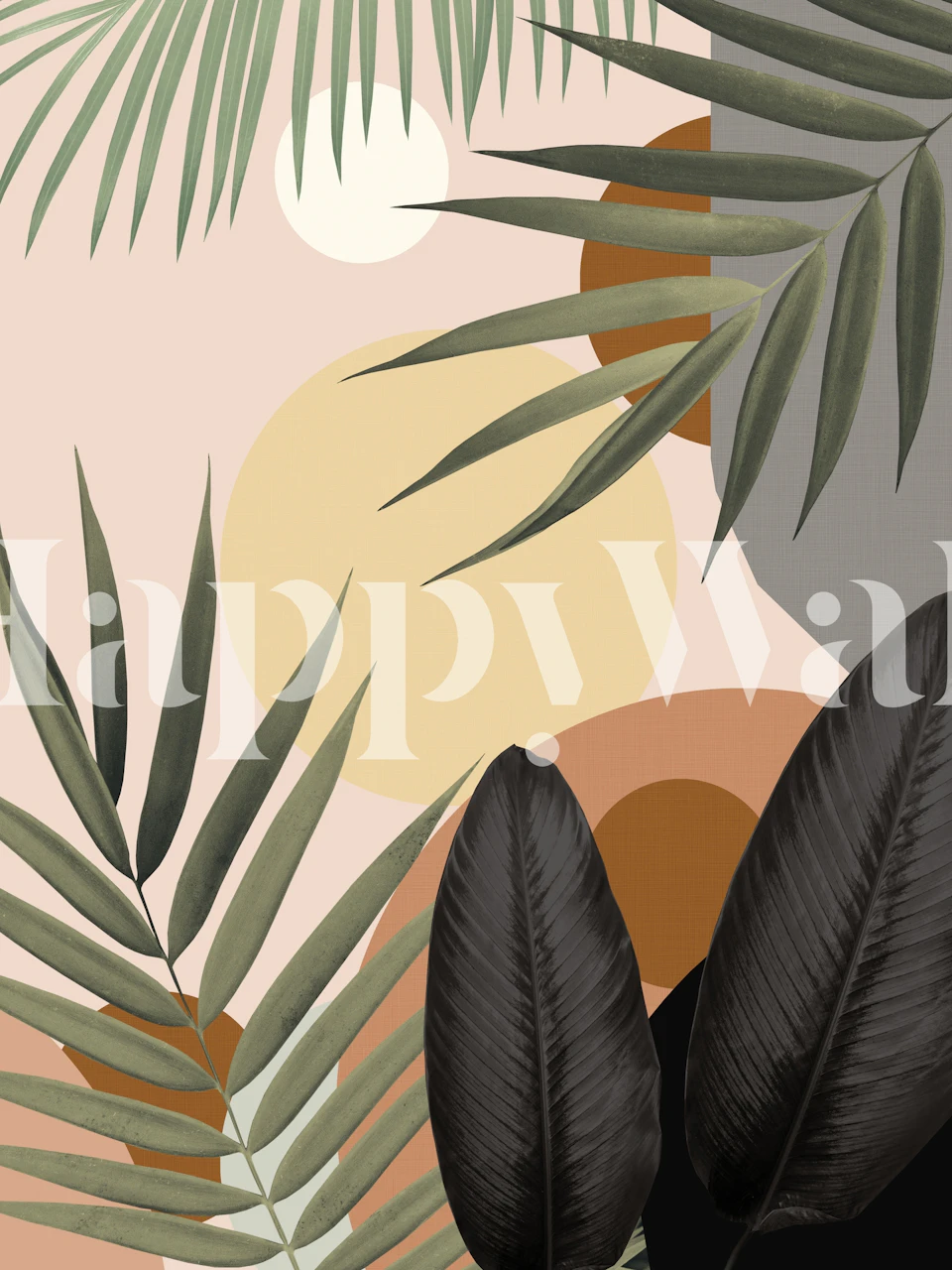 tapeta Abstract Jungle Oasis 1 u prostoriji