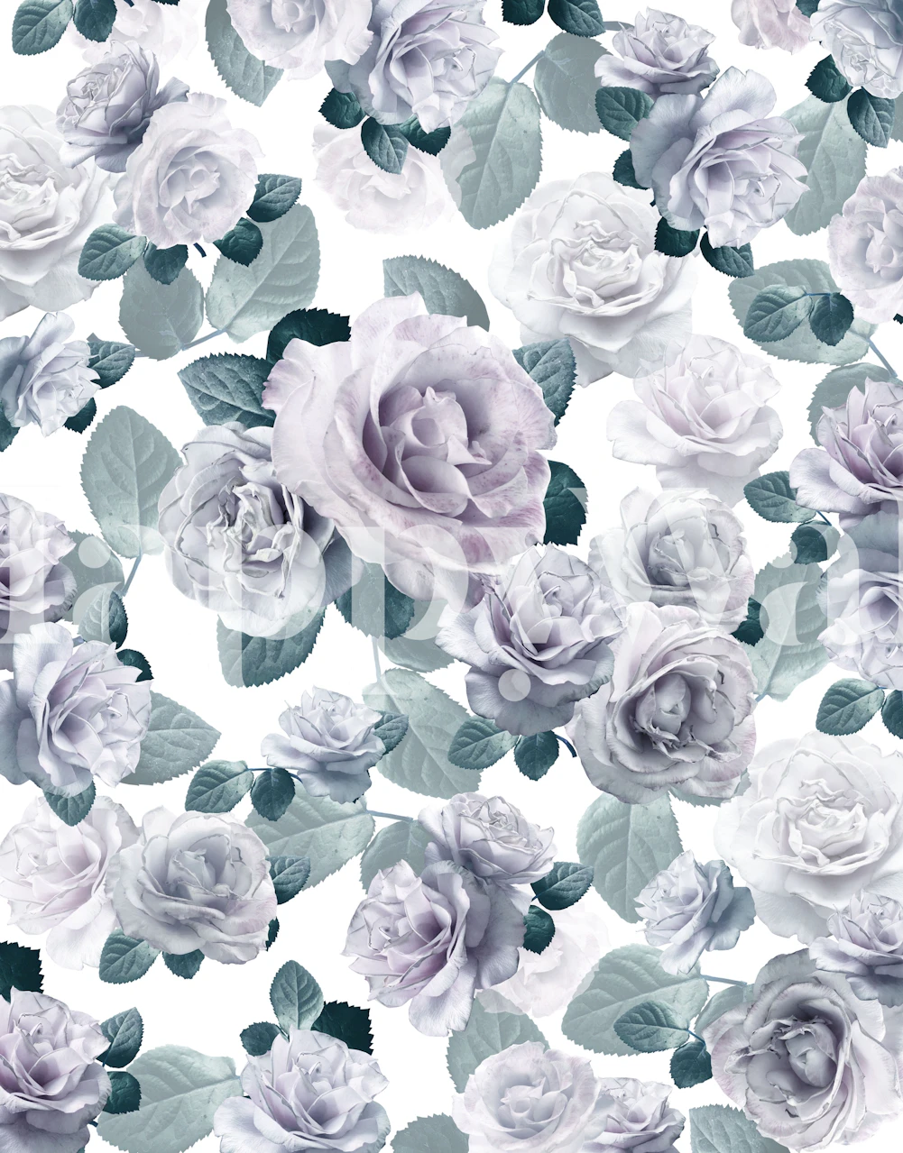 Vintage Rose Glam 6 tapetmønster i et rum