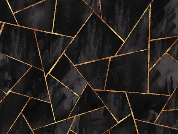 Black Ink Gold Copper Geo 1