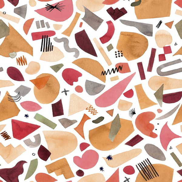 Geometric Shapes Terracotta