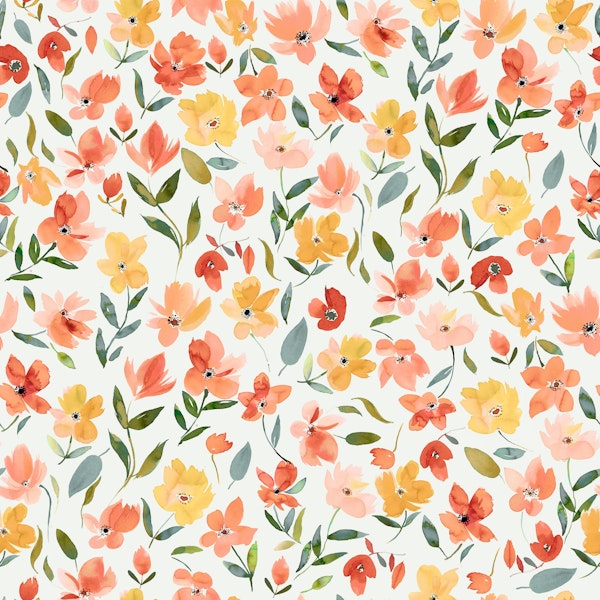 Watercolor Fresh Flowers